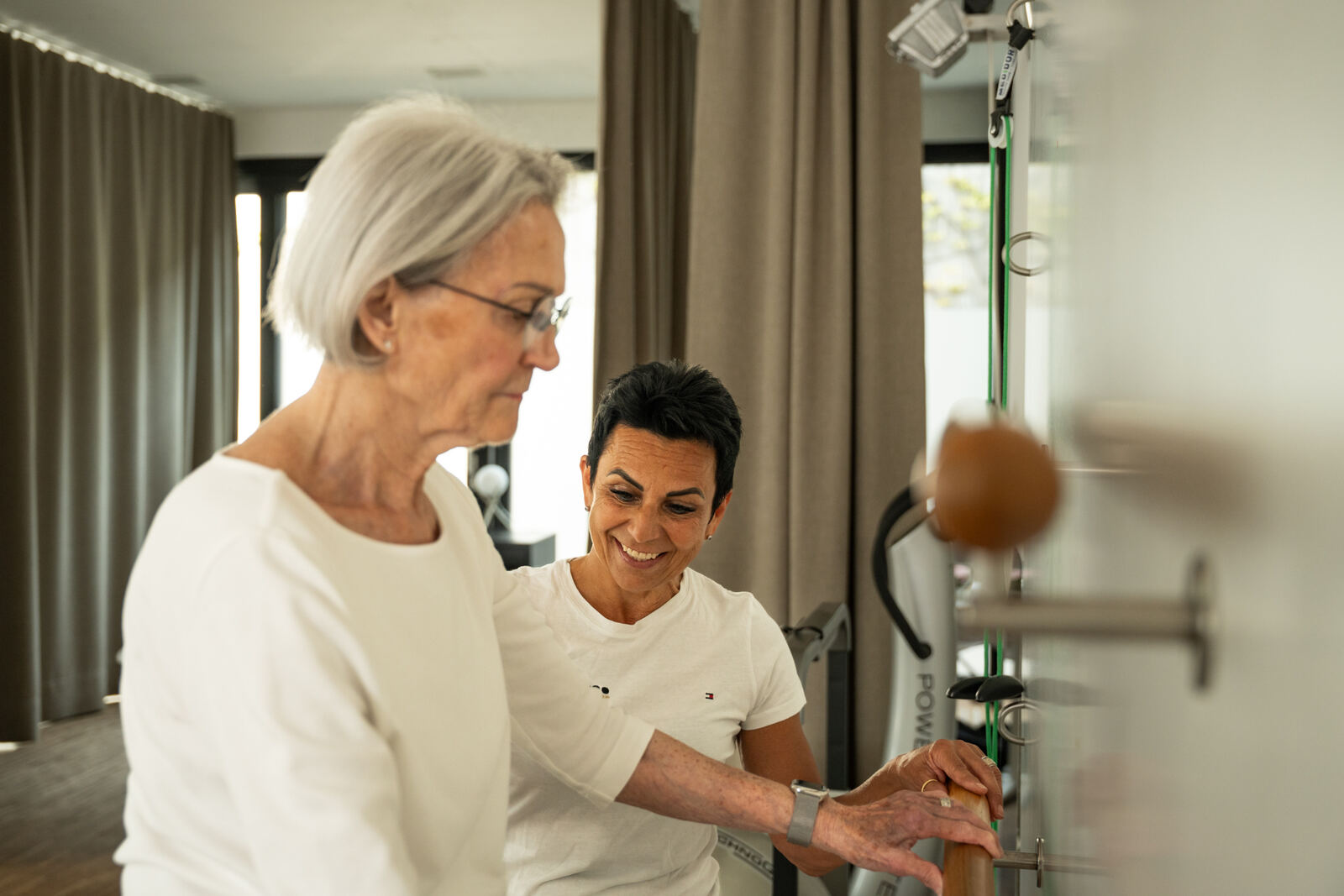 Begleitetes Gleichgewichtstraining